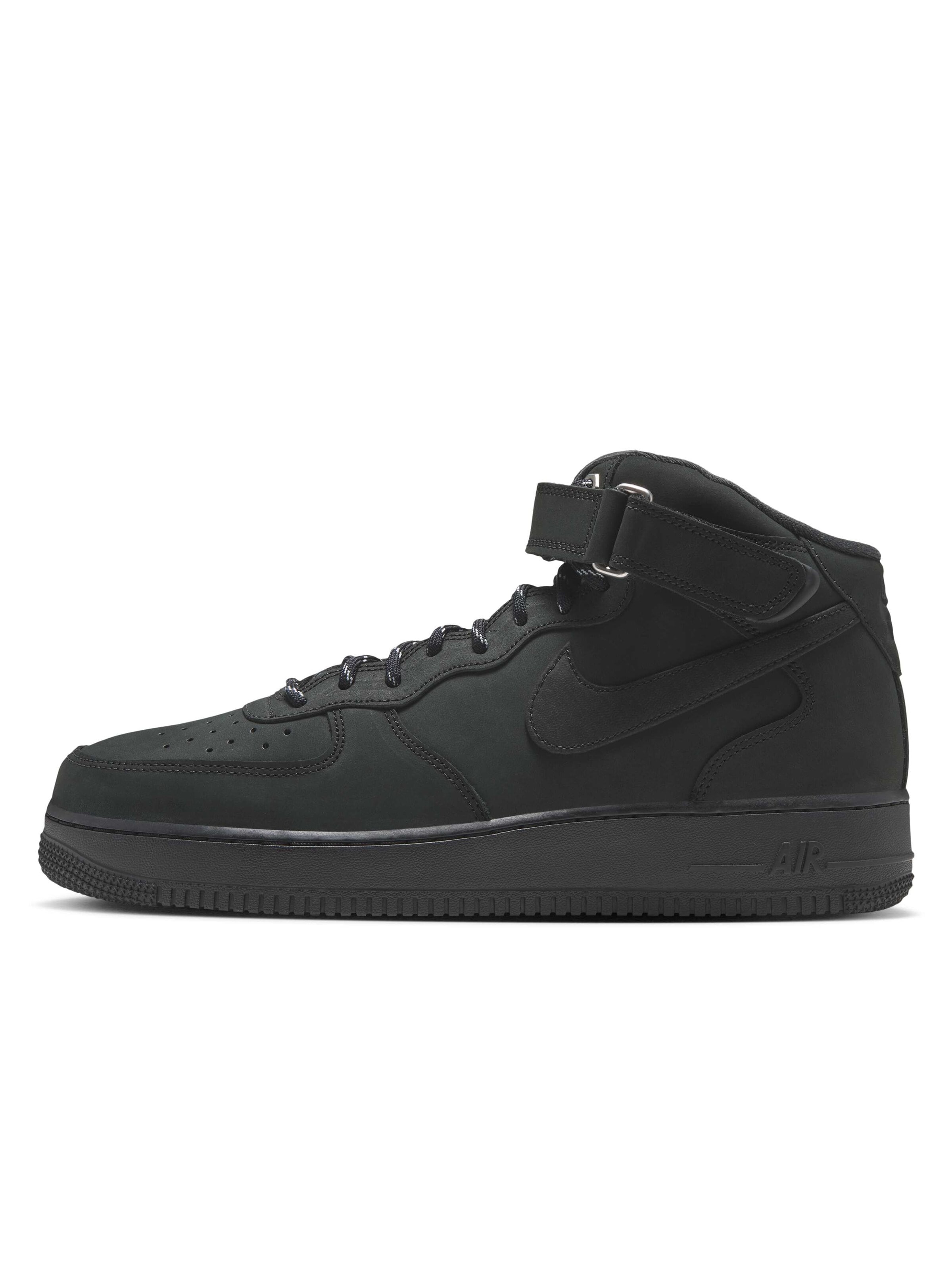 Sneaker înalt 'Air Force 1 Mid '07' de la NIKE pe negru: față