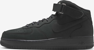 NIKE Členkové tenisky 'Air Force 1 Mid '07' - Čierna: predná strana