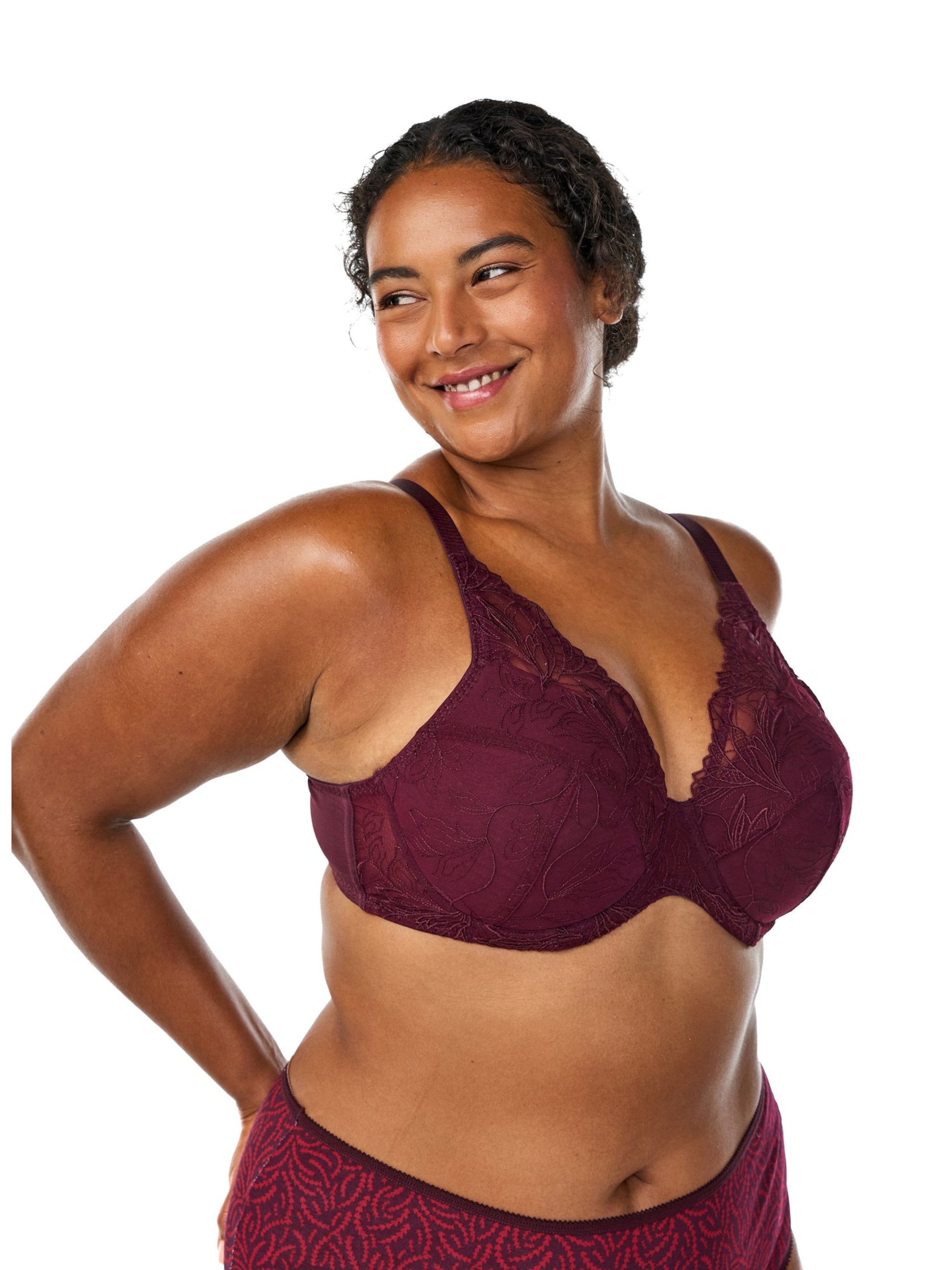 Devoted by Zizzi T-shirt BH i rød: forside