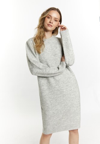 DreiMaster Vintage Knit dress 'Incus' in Grey: front