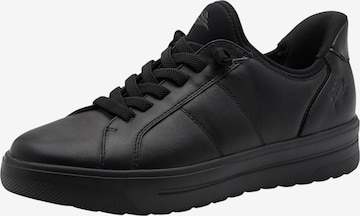 JANA Sportieve veterschoen 'Tamaris Schnür-Sneaker' in Zwart: voorkant