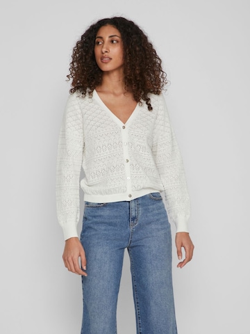 VILA Knit Cardigan 'AUGUSTA' in White: front