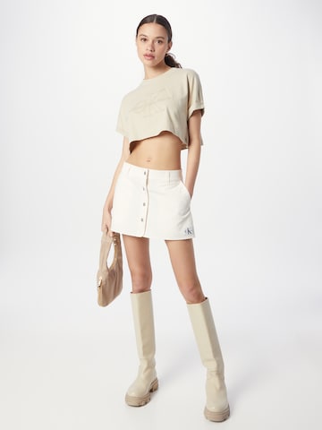 Calvin Klein Jeans Sukně – bílá