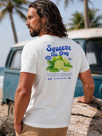 Neverless Shirt 'Squeeze the Day'‌‌‌‌‌ in Weiß