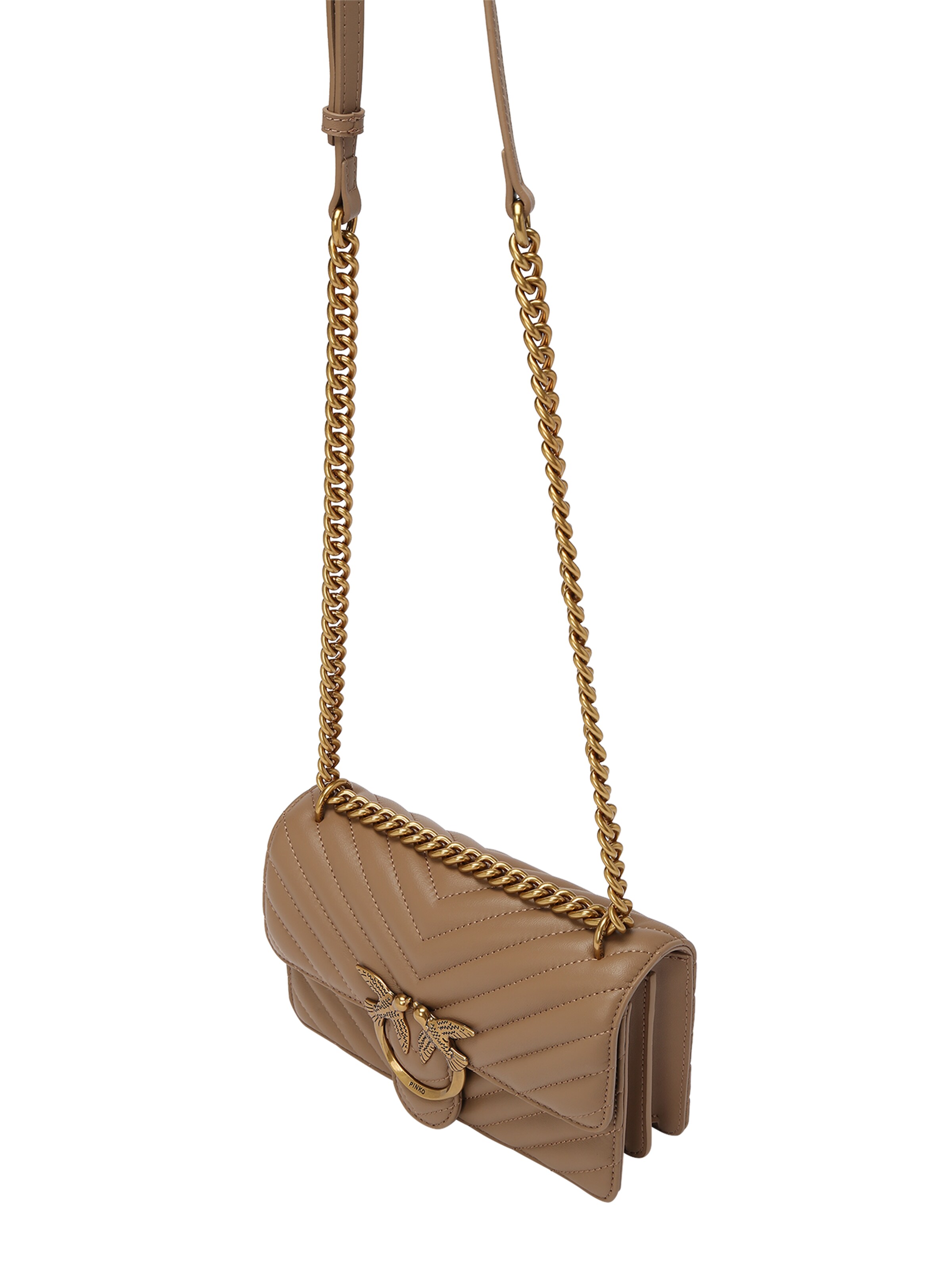 PINKO Umhängetasche 'LOVE ONE' in Beige: Vorderseite