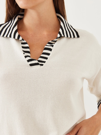 Bianco Lucci Pull-over en ivoire / noir, Vue avec produit