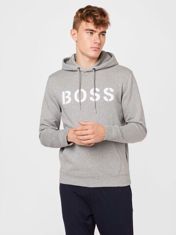 BOSS Sweatshirt 'Wetry' in Grijs: voorkant