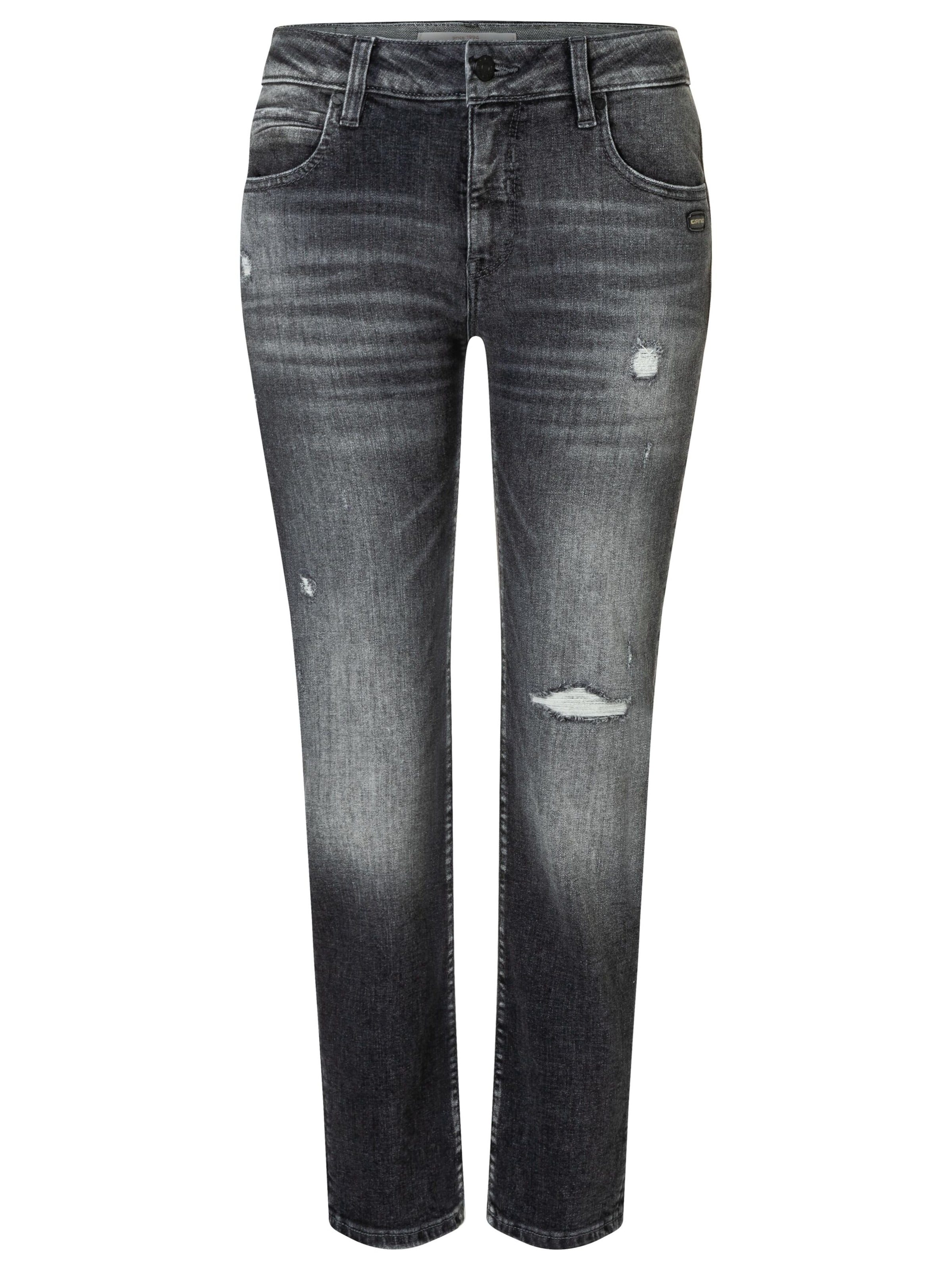 Gang Tapered Jeans '94NADIA CROPPED ' in Zwart: voorkant