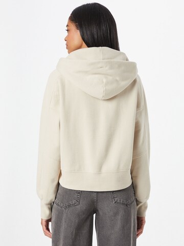 Abercrombie & Fitch Zip-Up Hoodie in Beige