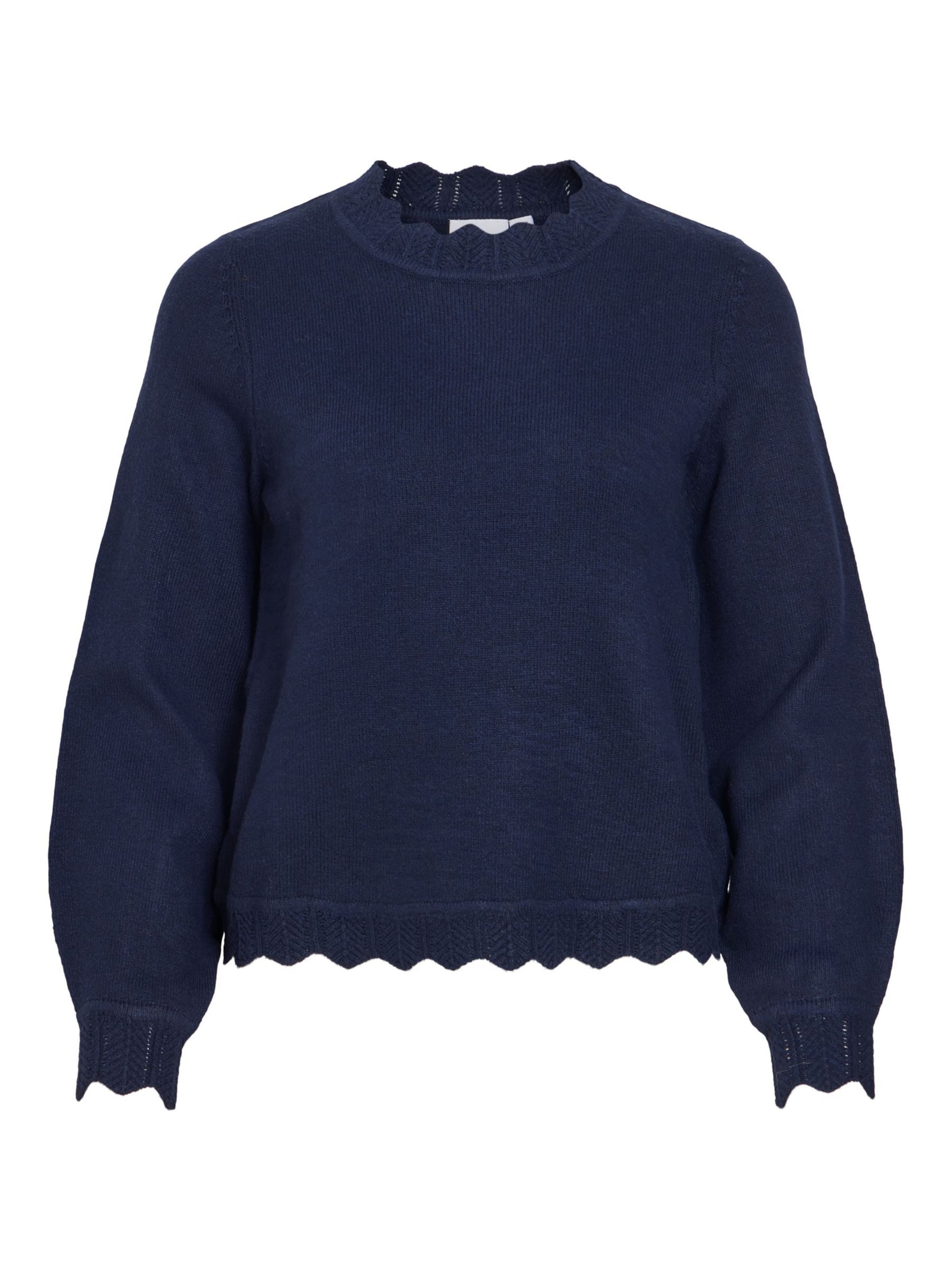 VILA Trui 'VINikolina' in Blauw: voorkant