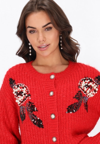 faina - Cárdigan en rojo