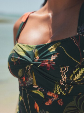 Next Bandeau Tankiny top – zelená