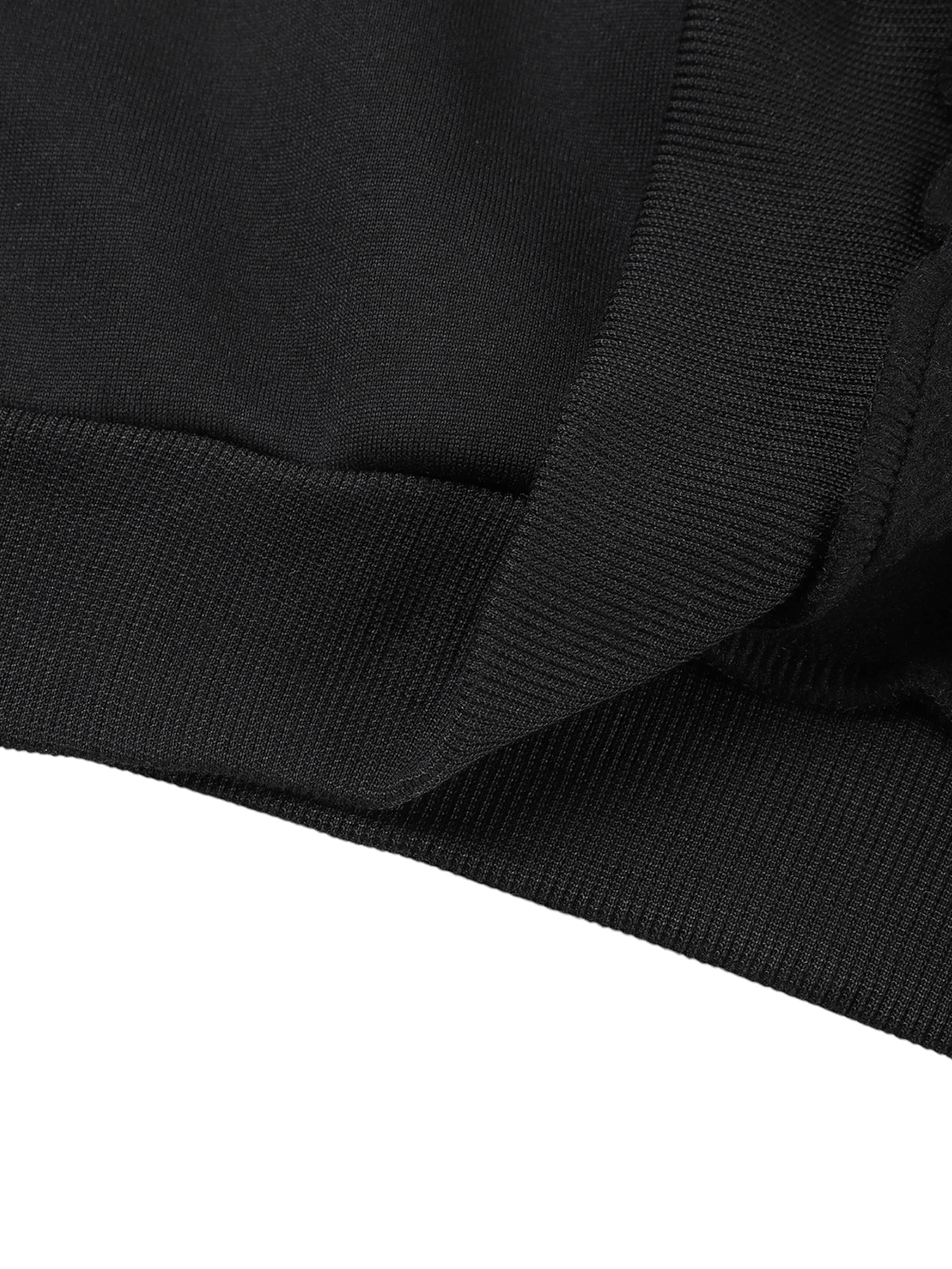 Felpa 'Women's Pullover with Star Print, Loose Fleece Pullover for Autumn/Winter' di GORHEY in nero