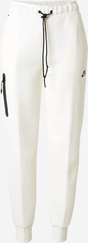 Pantalon 'TCH FLC' Nike Sportswear en blanc : devant