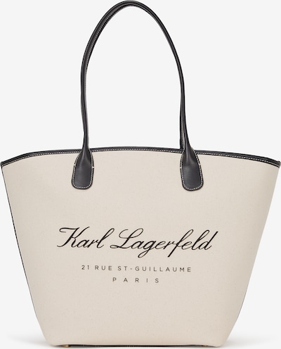 Karl Lagerfeld Rantakassi 'Hotel' värissä vaaleabeige / musta, Tuotenäkymä