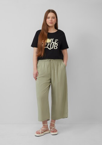QS Wide Leg Hose in Grün
