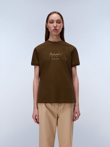 NAPAPIJRI Μπλουζάκι '6C71' σε καφέ: μπροστά