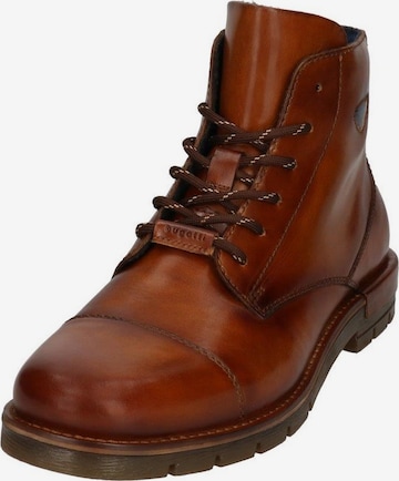 bugatti Lace-Up Boots in Brown: front