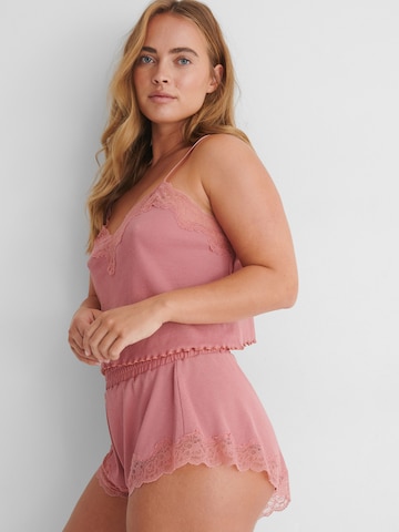 hunkemöller x NA-KD Pajama Shirt 'Mia' in Pink