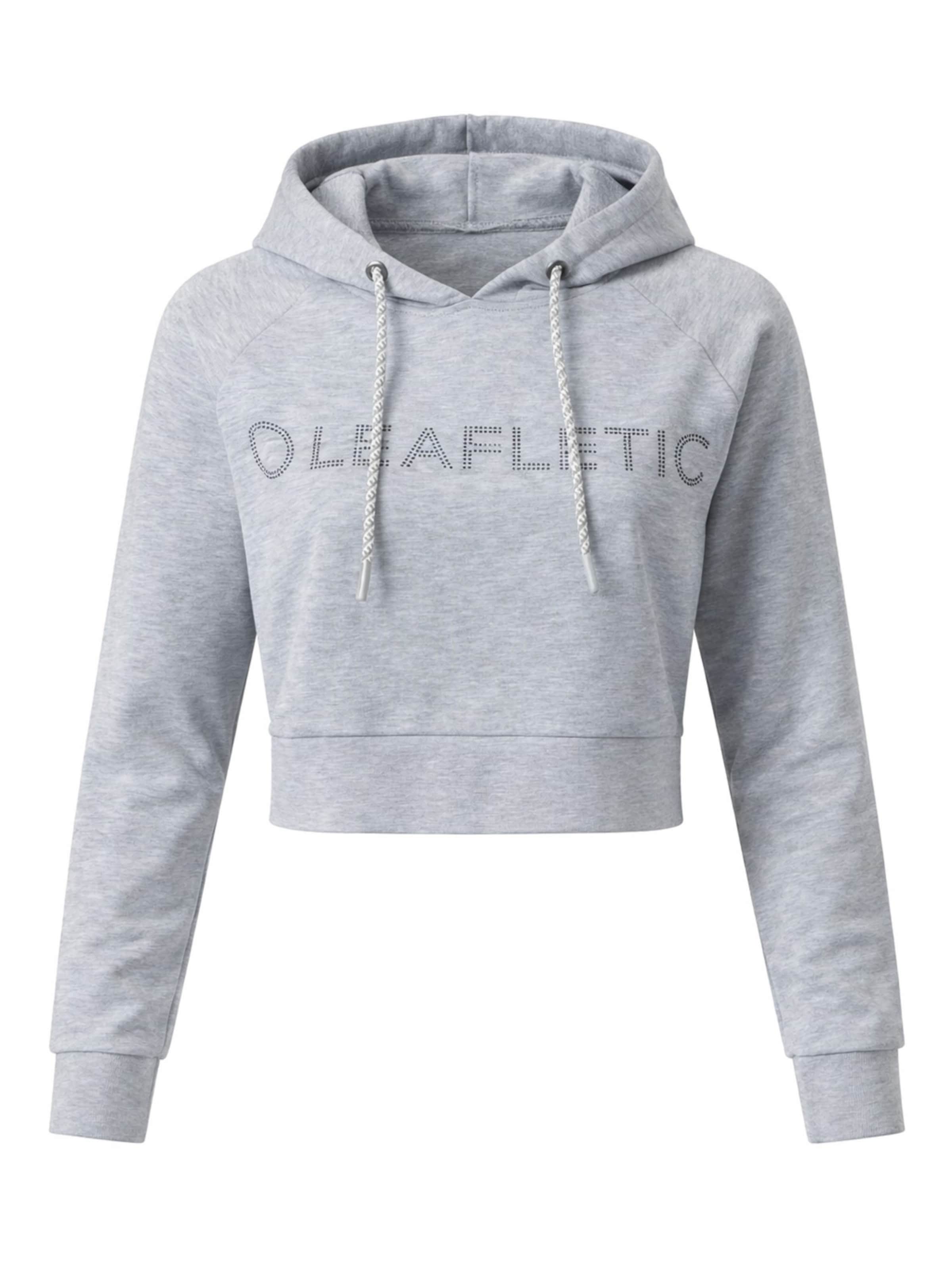 LEAFLETIC Sweatshirt 'Leafletic Women’s Hoodie' in Grey: front