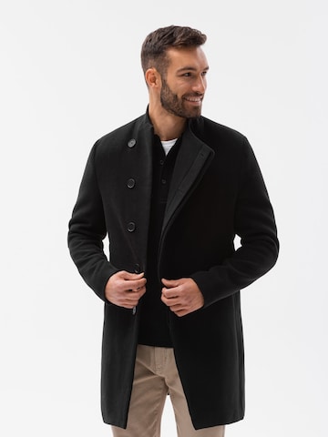 Ombre Between-Seasons Coat 'C501' in Black: front
