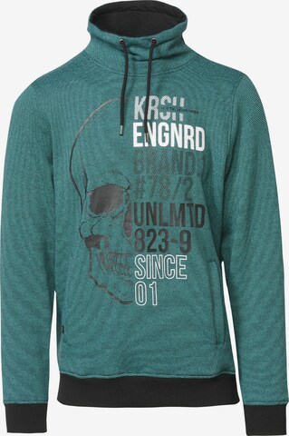 KOROSHI Sweatshirt in Groen: voorkant