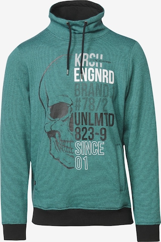 KOROSHI Sweatshirt in Groen: voorkant