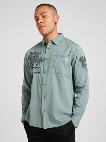 CAMP DAVID Regular fit Button Up Shirt in Green: front