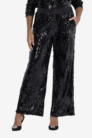 juoda Ulla Popken Laisvas Kelnės: priekis