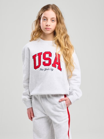 Sweat-shirt America Today en gris : devant