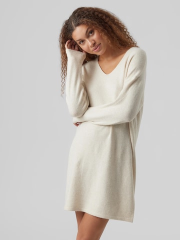 VERO MODA Knit dress 'DOFFY' in Beige: front