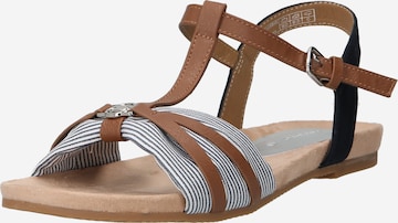 TOM TAILOR Sandalen met riem in Blauw: voorkant