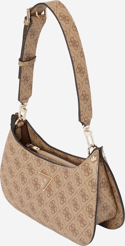 GUESS Shoulder Bag 'Meridian' in Brown: front