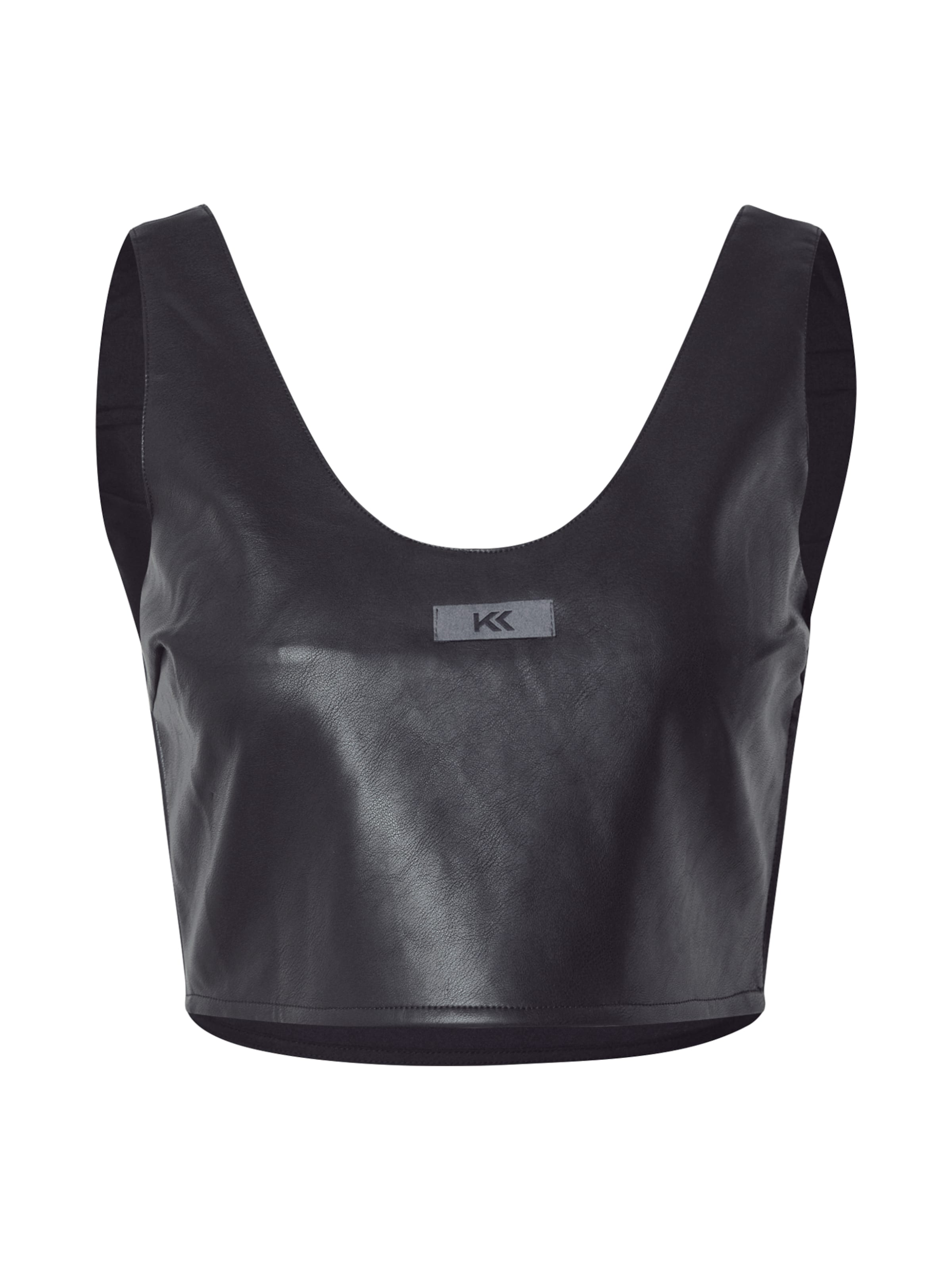 Karo Kauer Top in Schwarz: Vorderseite