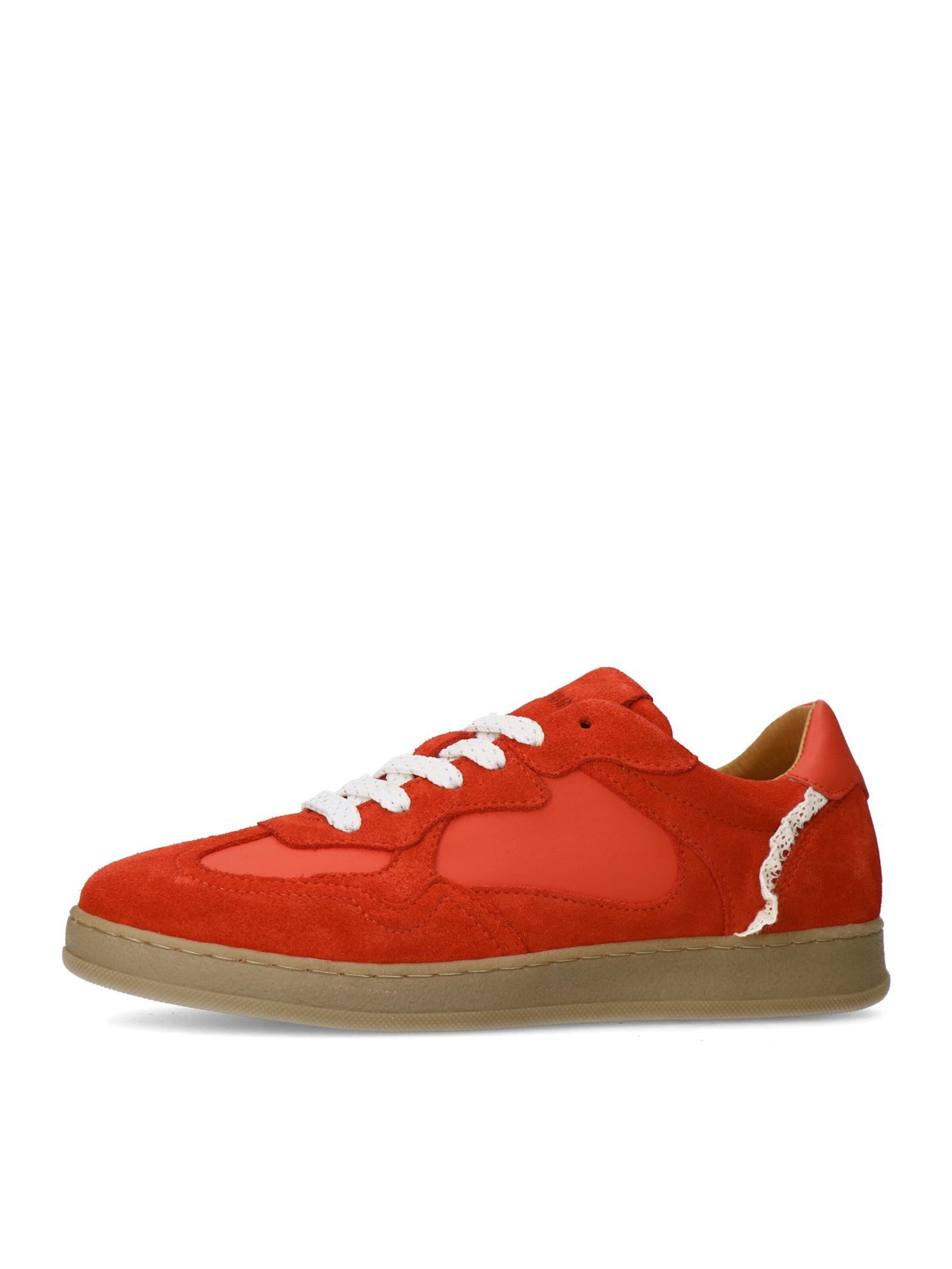 MANFIELD Sneaker in rot / naturweiß, Produktansicht