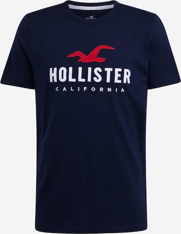 HOLLISTER - Camisa 'EMEA' em azul: frente