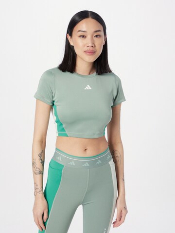 T-shirt fonctionnel ADIDAS PERFORMANCE en vert : devant