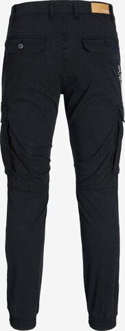 JACK & JONES Tapered Cargobroek 'MARCO LORENZO' in Zwart