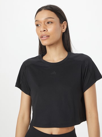 ADIDAS PERFORMANCE Performance Shirt 'Essentials 3 Bar' in Black: front