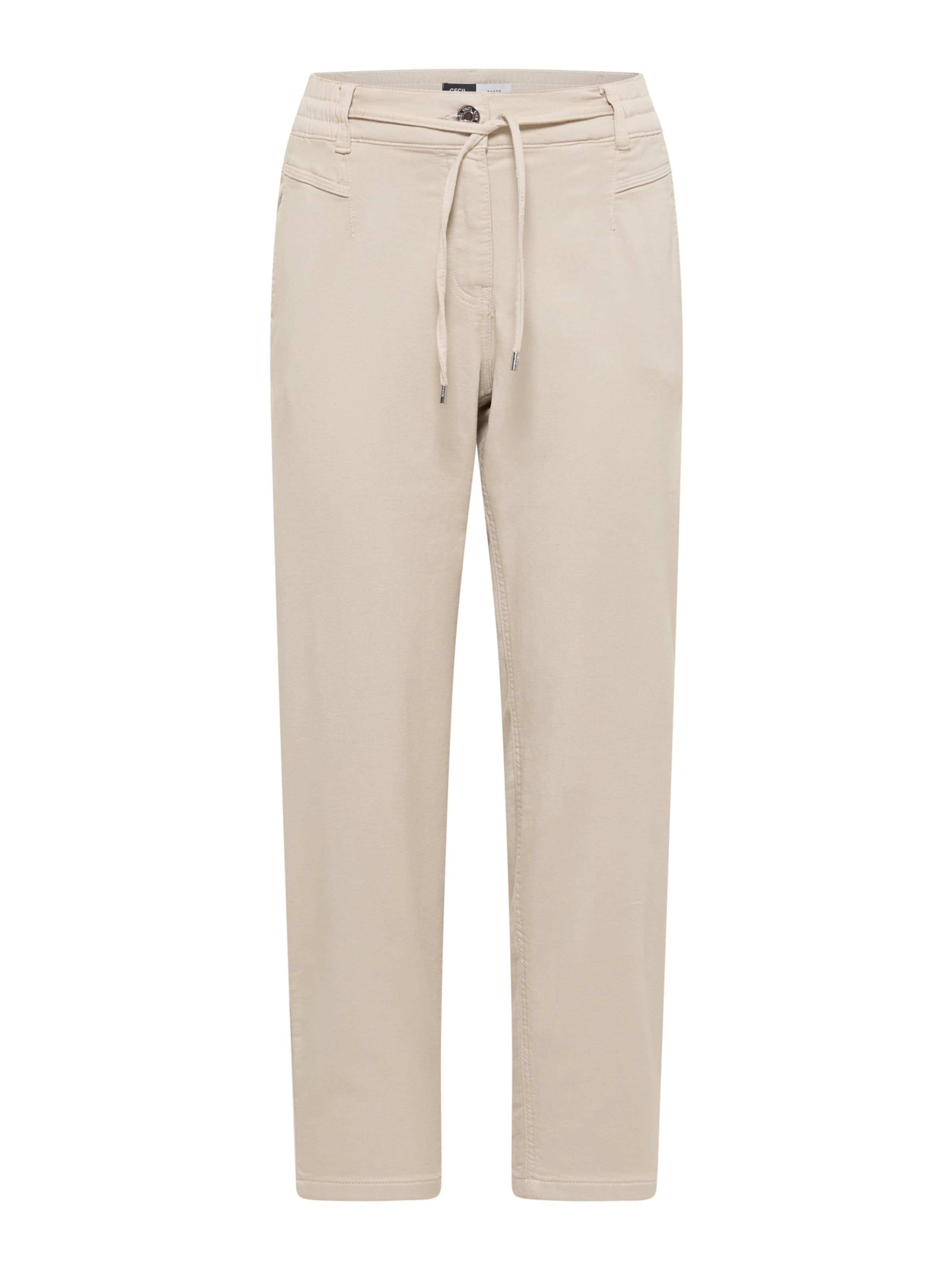 CECIL Kalhoty se sklady v pase 'Chelsea' – béžová: přední strana