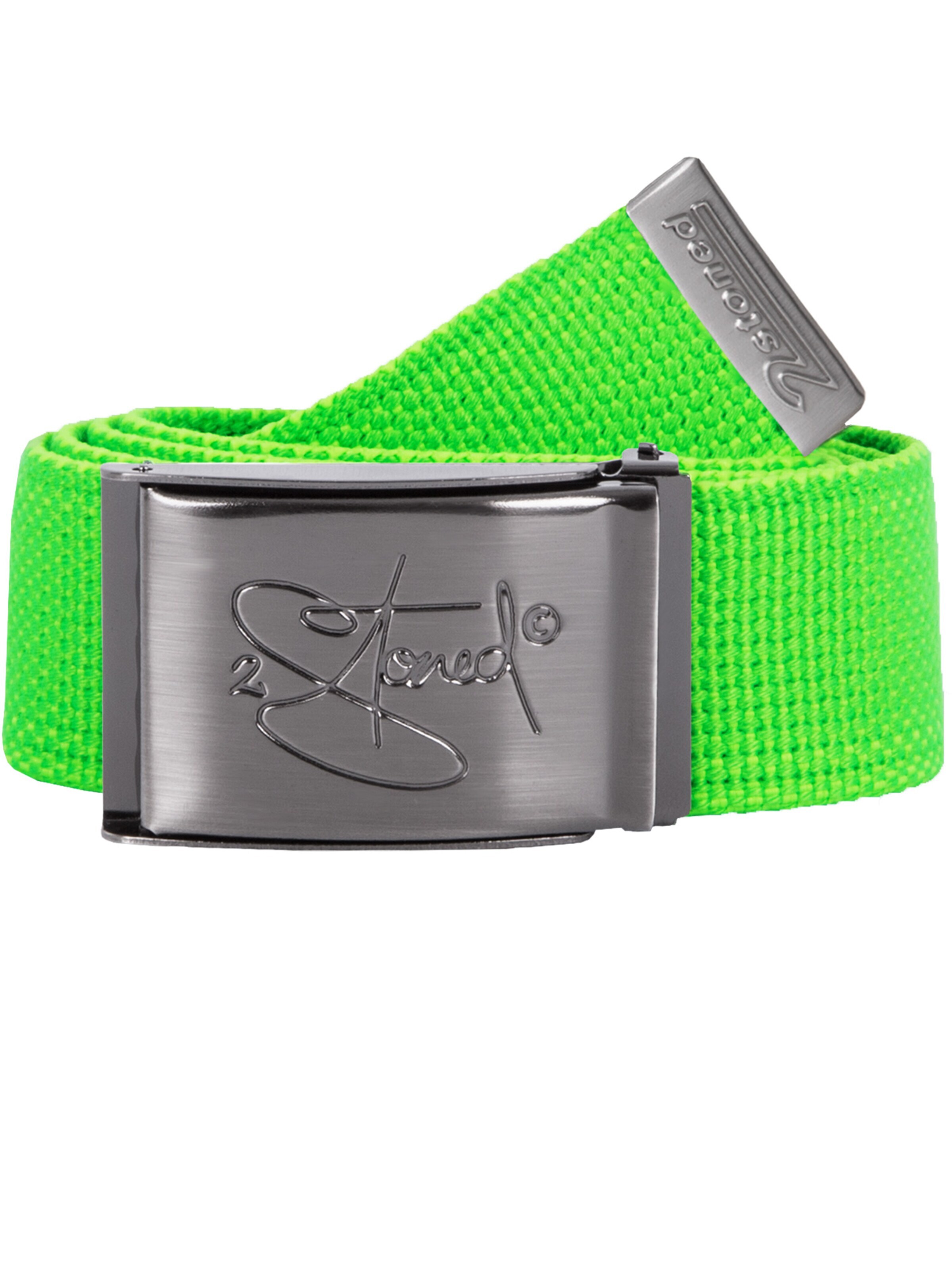 2Stoned Belt 'Classic Matt Bottle-Opener' in Green: front