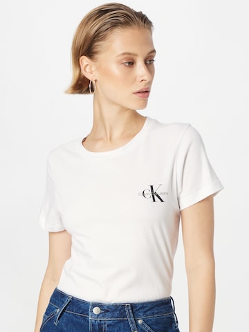 Calvin Klein Jeans T-shirt i vit: framsida