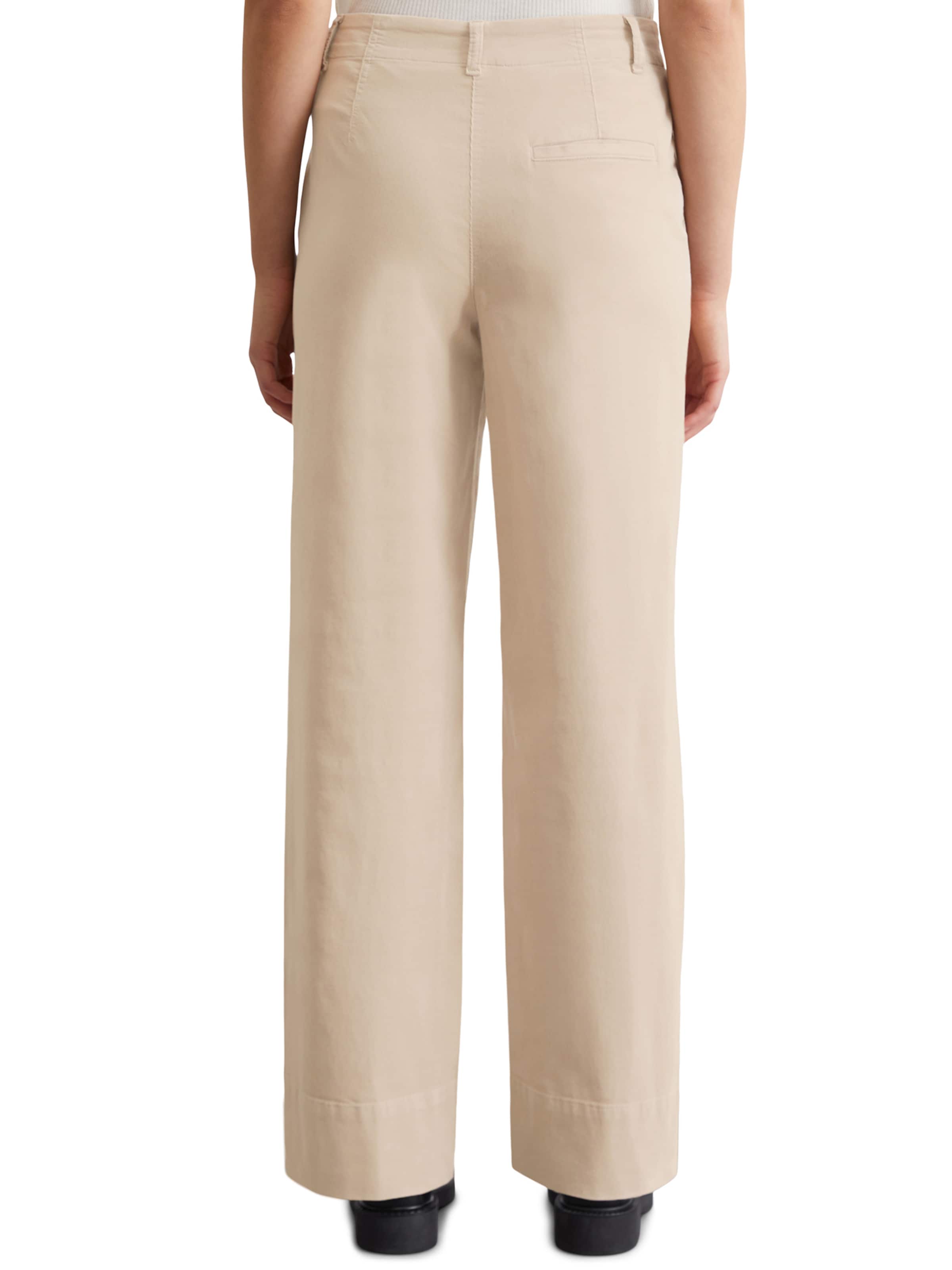 Marc O'Polo Wide Leg Hose 'Lande' in Beige