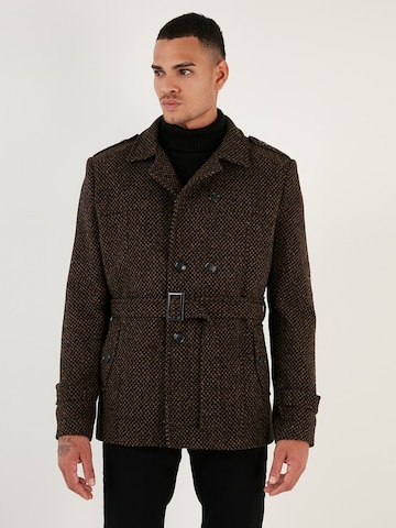 Buratti Winter Coat 'Buratti' in Brown: front