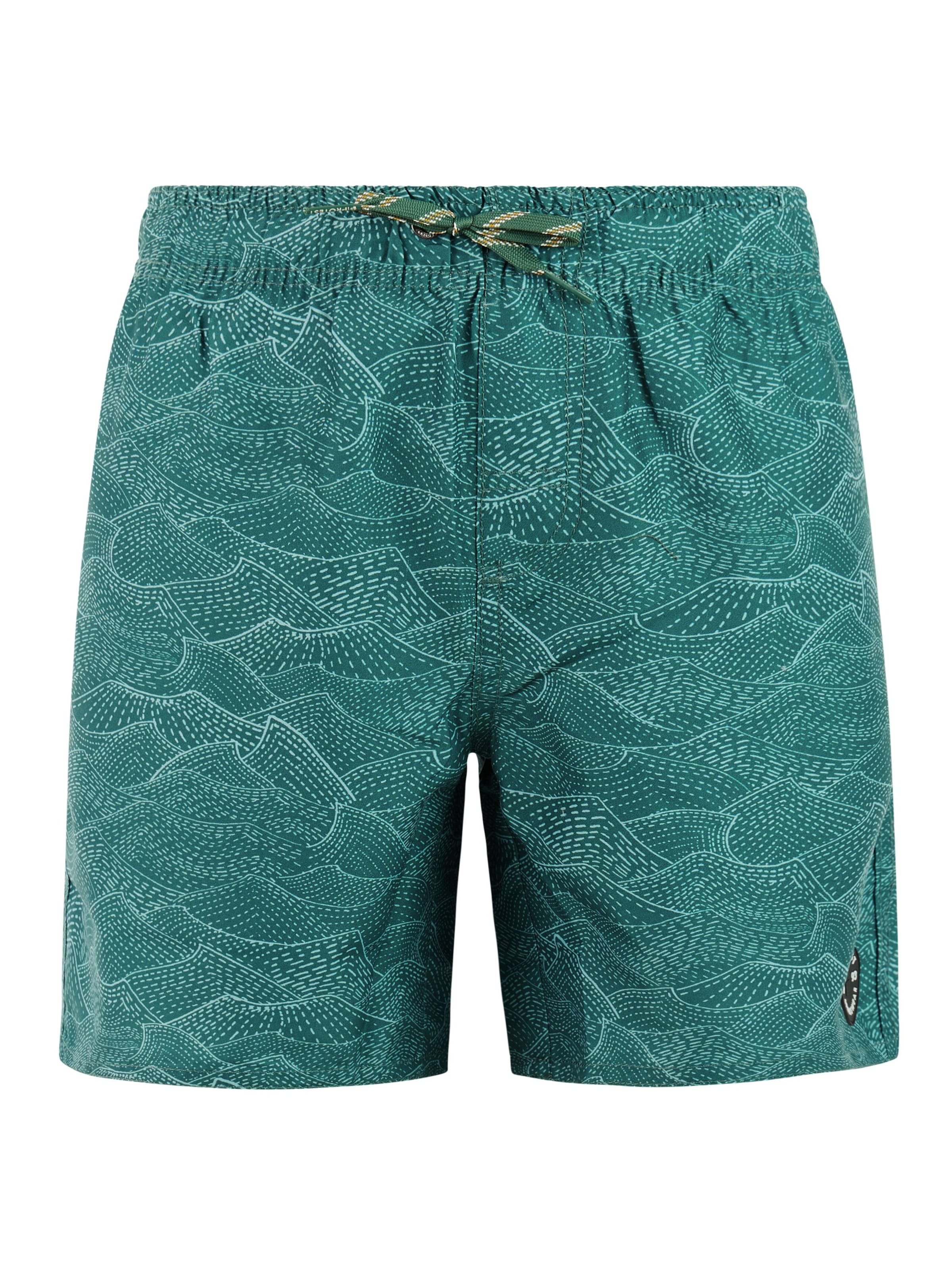 PROTEST Badeshorts 'PRTFloris JR'‌‌‌‌‌‌‌‌ in Grün: Vorderseite