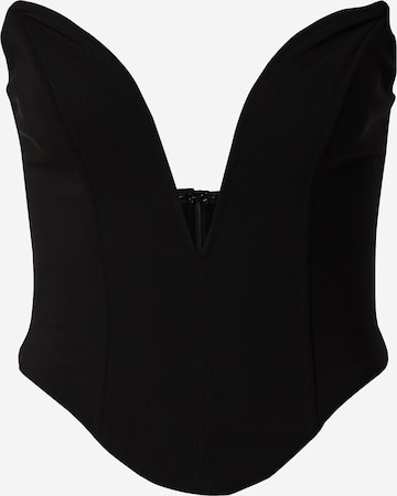 Misspap Top in Black: front