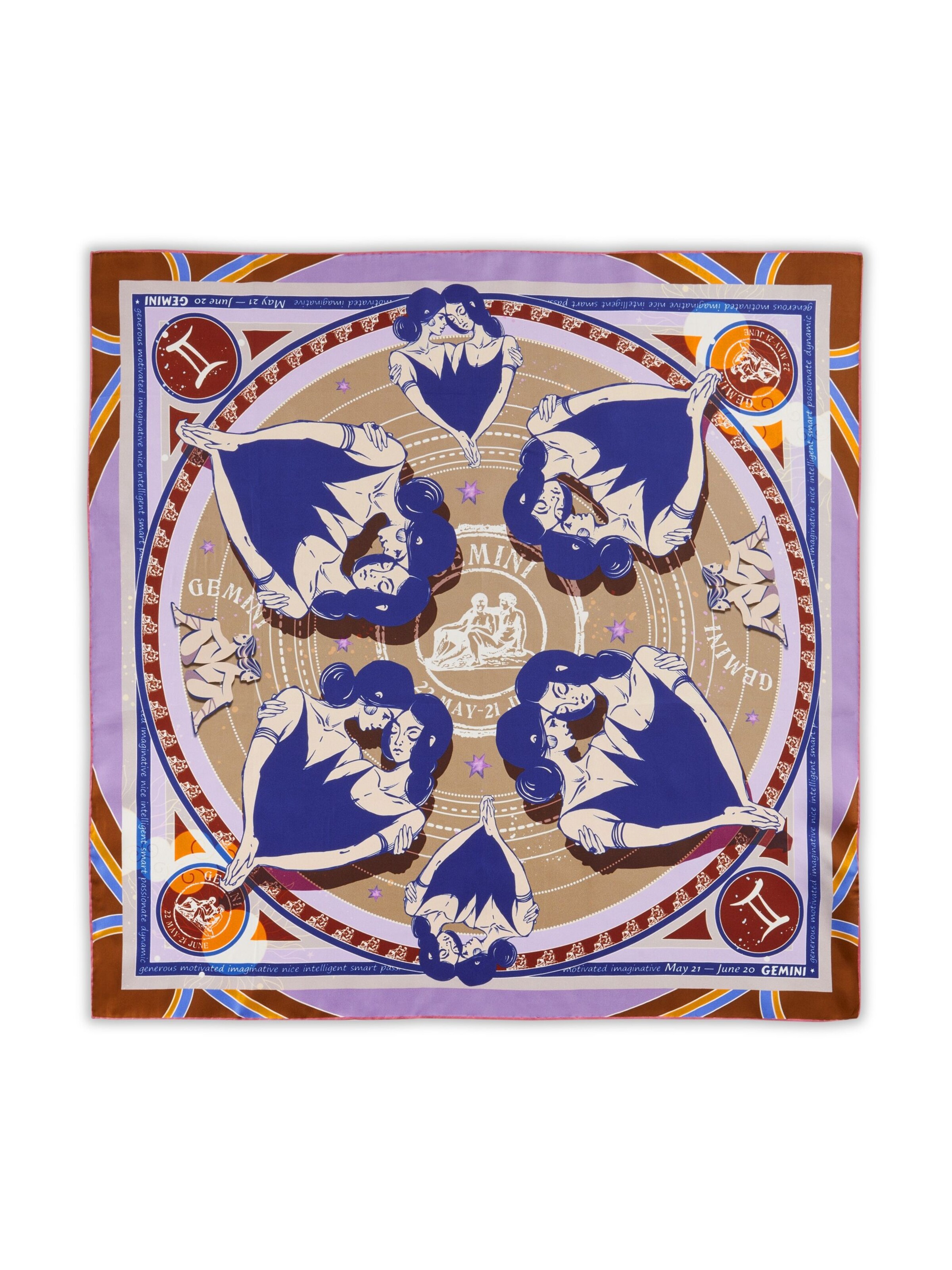 CODELLO Tuch 'Sternzeichen Zwillinge' in Beige