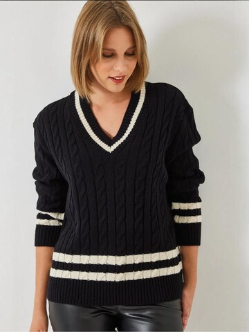Pullover di Bianco Lucci in nero: frontale