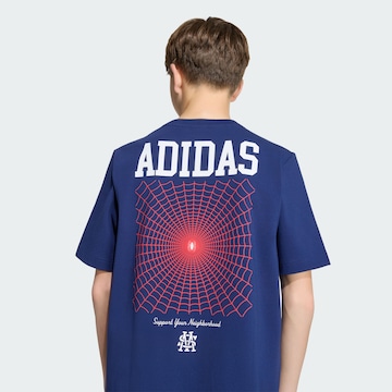 ADIDAS SPORTSWEAR - Camisa funcionais 'Marvel Spider-Man' em azul