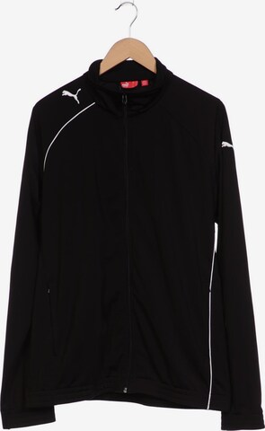 PUMA Sweatshirt & Zip-Up Hoodie in L in Black: front